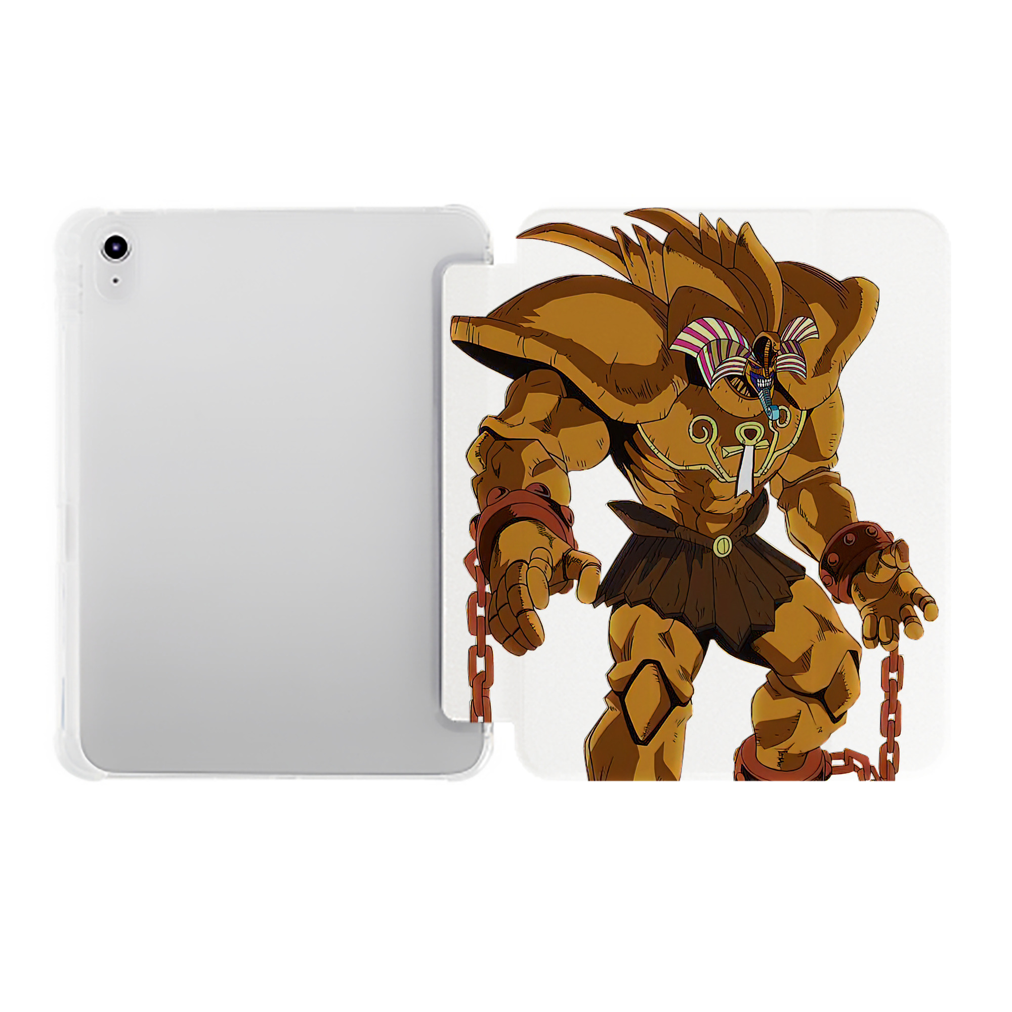 （画像用） 遊☆戯☆王 Yu-Gi-Oh! IPad ケース ペン収納付き 三つ折りスタンド PUレザー×シリコン 対応機種9.5/10.5/10.9インチ